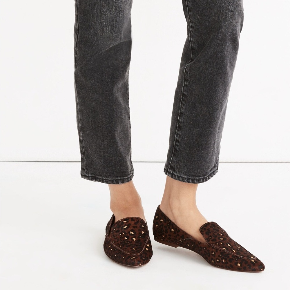 MADEWELL The Frances Skimmer in Painted Leopard Calf Hair Sz 6.5 - Picture 5 of 15